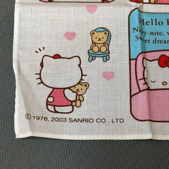 Vintage 2003 Hello Kitty Cotton Handkerchief Lot Of 5 New With Tags-Rare - Picture 4 of 16